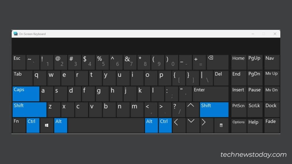 Keyboard Typing Wrong Letters? 6 Ways to Fix It 19 stuck-keys-seen-from-on-screen-keyboard