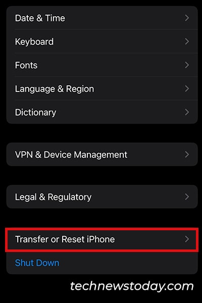 transfer or reset iphone