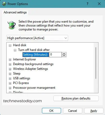 turn-off-hard-disk-after-0-mins