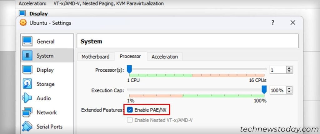VT-x Is Disabled in the BIOS? Here’s How to Enable it 5 virtualbox-vm-settings-enable-PAE-NX