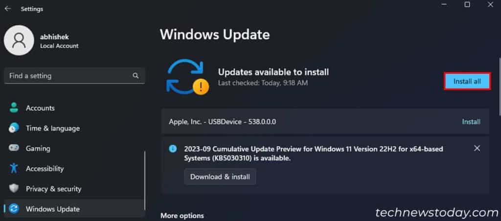 Why Is My Windows 11 Slow? How to Fix It 7 windows-update-install-all