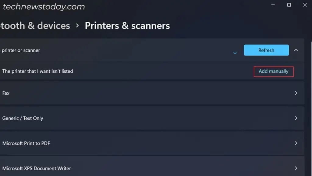 How to Share a Printer on Network (Step-by-Step Guide) 14 add-manually-on-client-device-1024x576