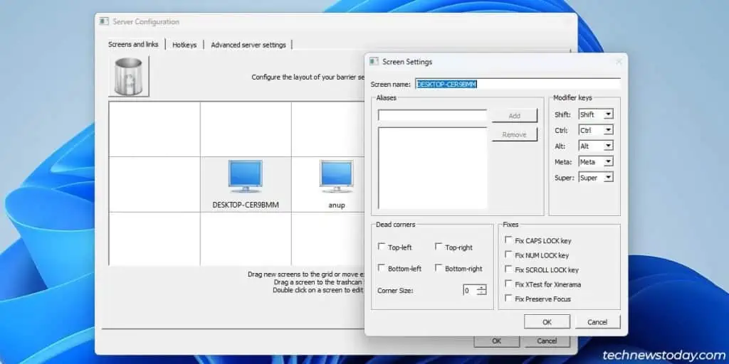 How To Control Two Computers With One Keyboard/Mouse 12 barrier-client-screen-name-1024x512