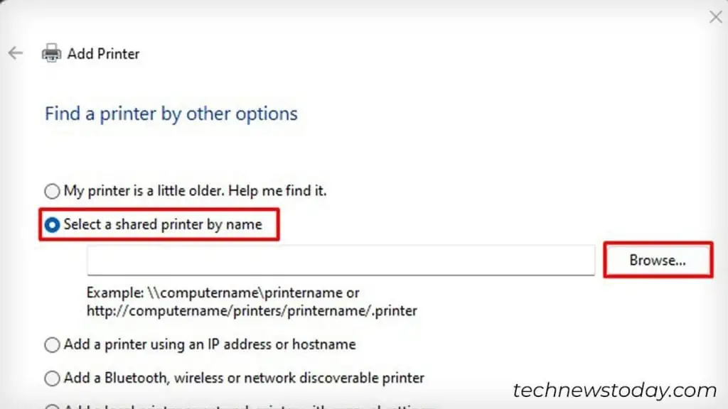 How to Share a Printer on Network (Step-by-Step Guide) 15 browse-shared-printer-by-name-1024x576
