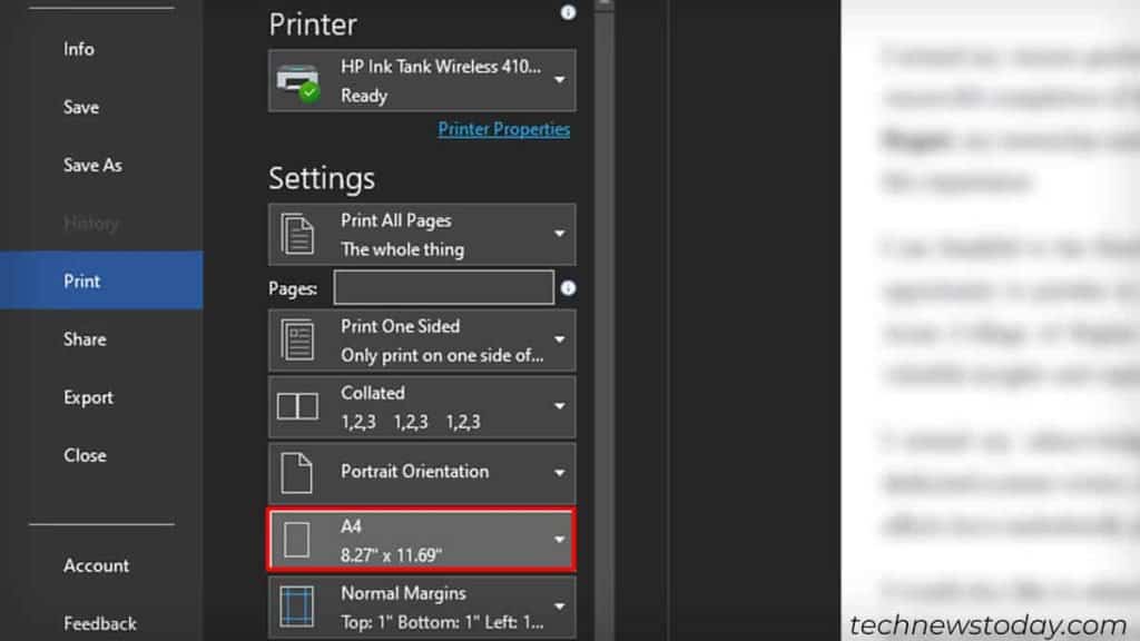 3 Best Ways to Change Paper Size on HP Printer 1 change-paper-size-in-ms-word-while-printing
