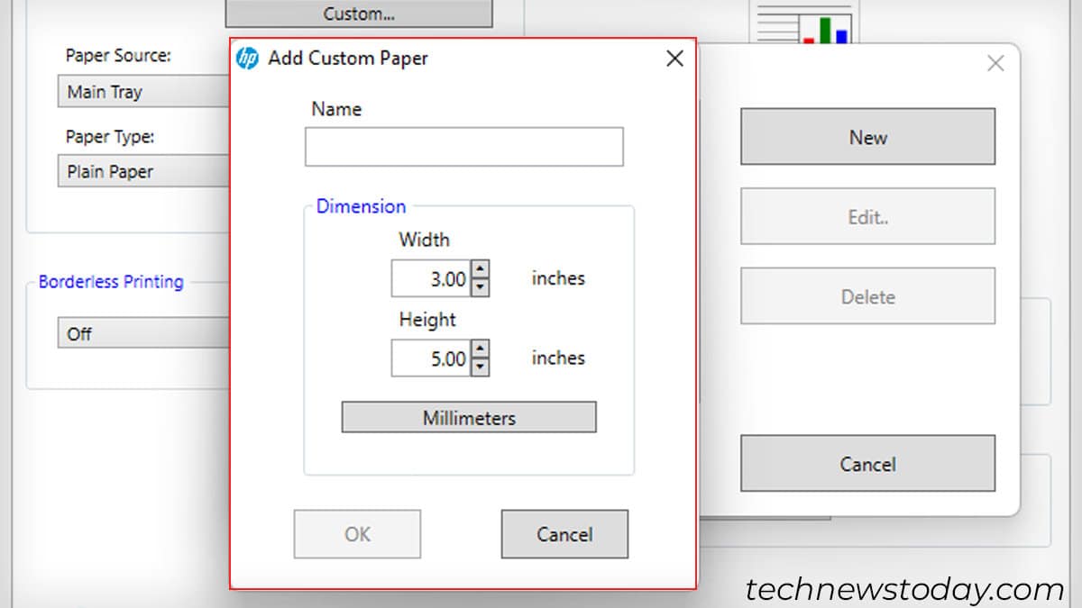 change-paper-size-to-custom-size-in-hp-printer