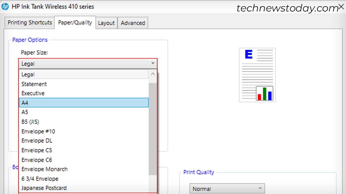 choosing-paper-size-from-printing-preferences