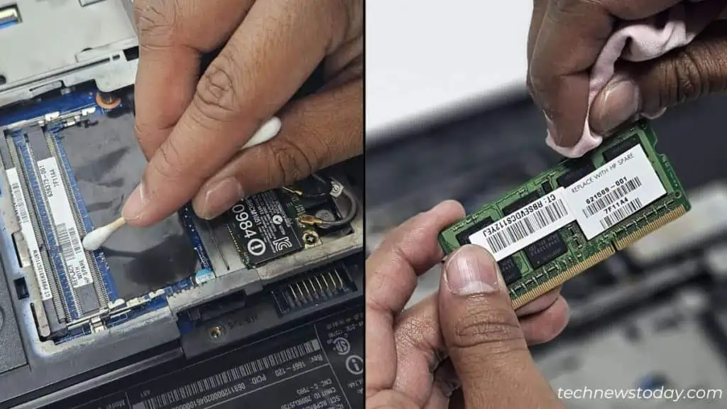 HP Laptop Won't Turn on? Here's How to Fix It 17 cleaning-ram-stick-and-slot-1024x576