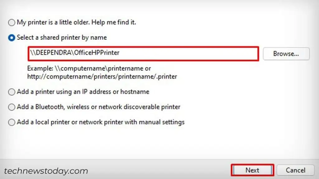 How to Share a Printer on Network (Step-by-Step Guide) 18 click-next-after-selecting-printer-1024x576