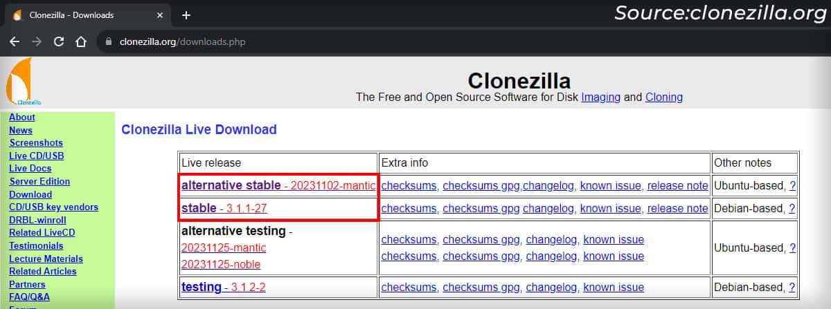 download-clonezilla-ubuntu-debian