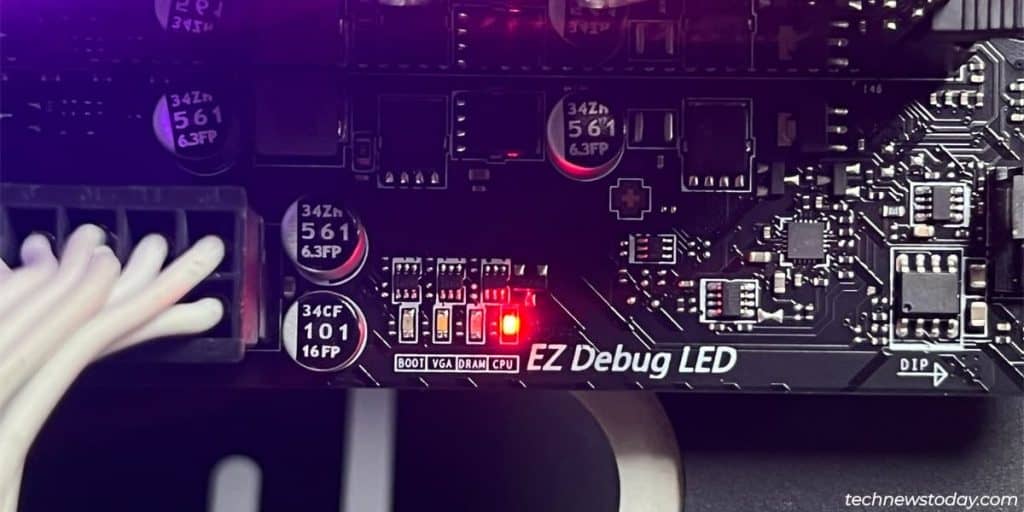 ez debug led on motherboard