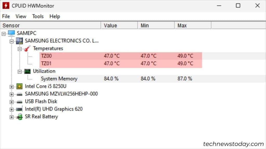 What is the Normal and Safe Motherboard Temperature 4 laptop motherboard temp sensors