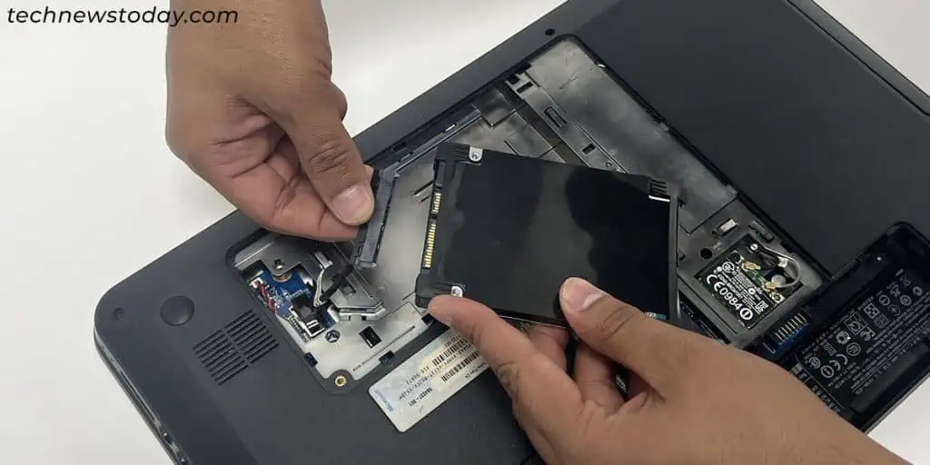 How To Upgrade Your Laptop With an SSD? 9 lift-up-and-unplug-hard-drive-1024x512
