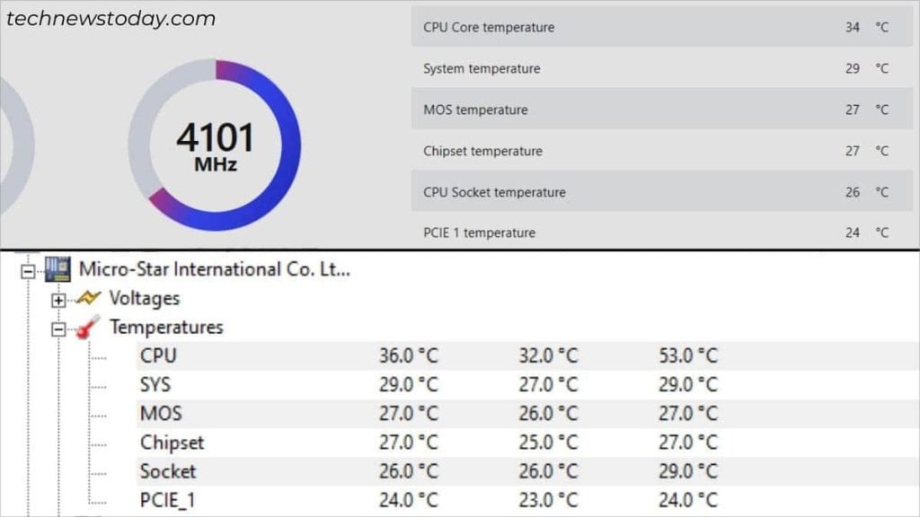 What is the Normal and Safe Motherboard Temperature 5 motherboard temperature compare between oem software and hwmonit