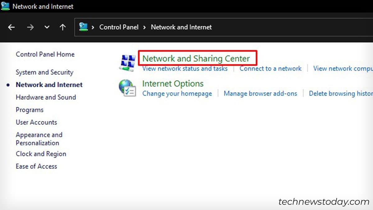 network-and-sharing-center-on-control-panel