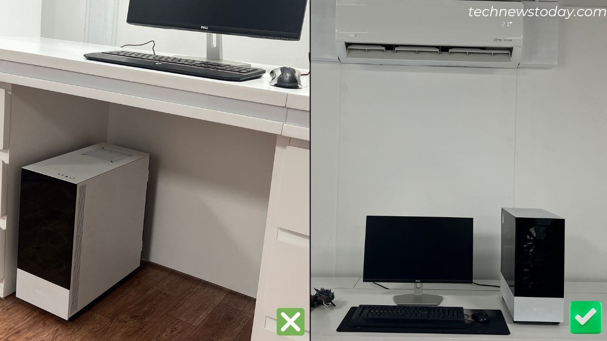 pc case in compartment vs air cooled environment