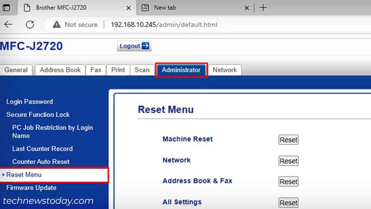 reset-menu-in-administrator-tab-brother-printer