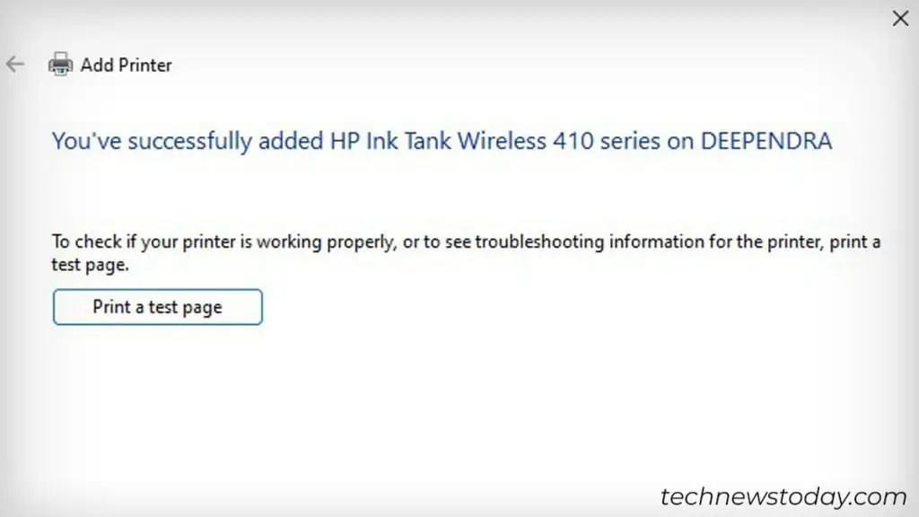 How to Share a Printer on Network (Step-by-Step Guide) 19 successfully-added-printer-from-host-computer-1024x576