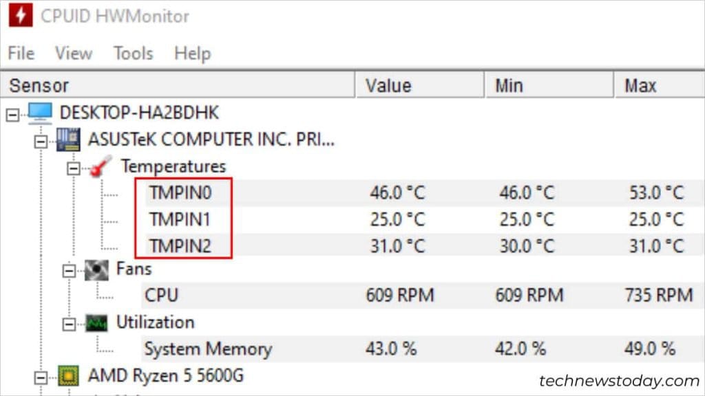 What is the Normal and Safe Motherboard Temperature 3 tmpin0 tmpin1 tmpin2 sensors