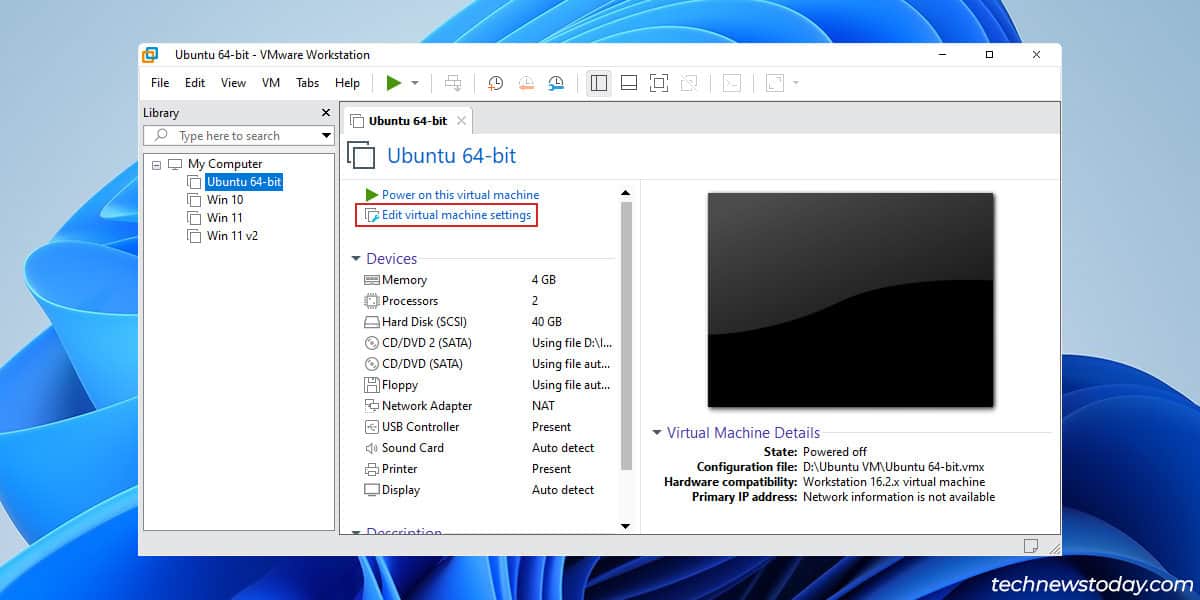 vmware-edit-virtual-machine-settings