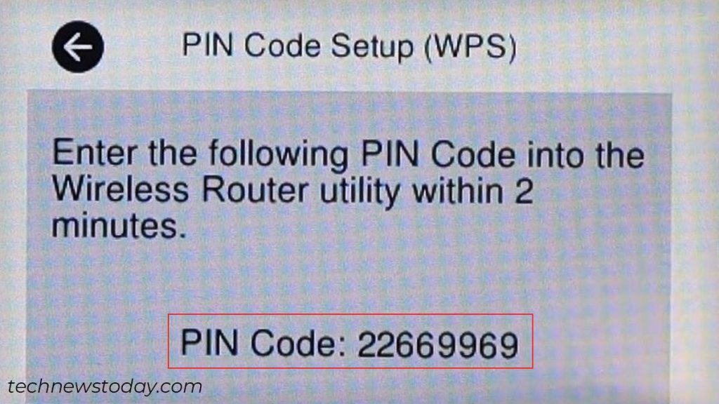 How to Find WPS Pin for Printer (Step-by-Step Guide) 2 wps-pin-code-shown-on-the-printer-screen