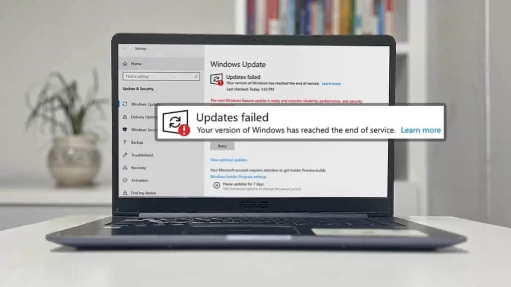 How to Fix “your version of windows has reached end of service”