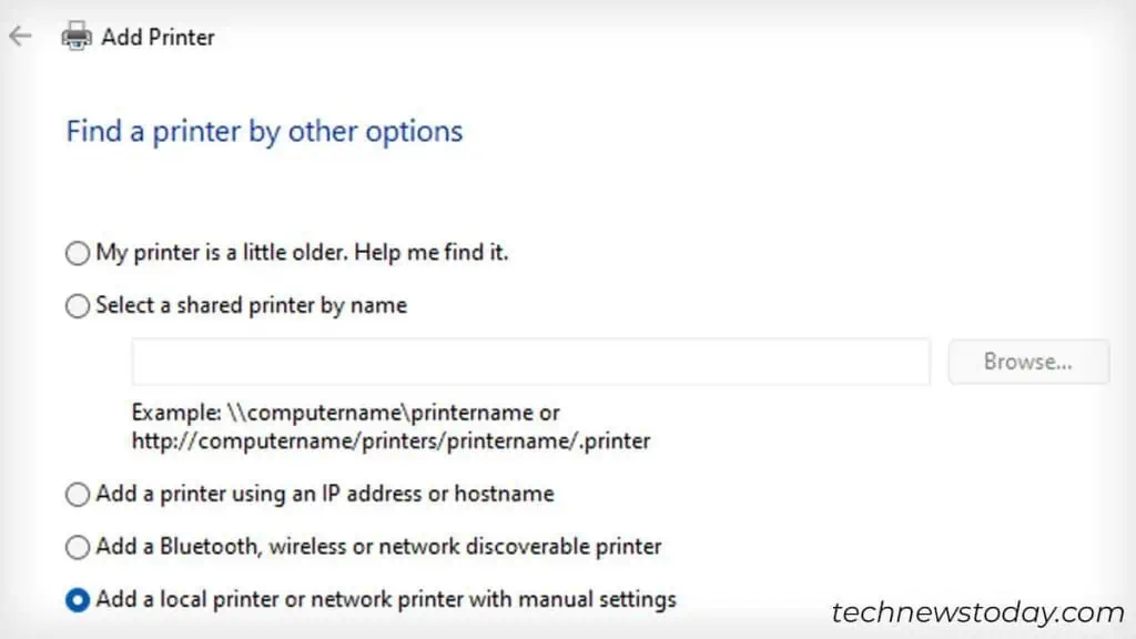 HP Printer Won't Print? Here are 6 Proven Ways to Fix It 20 add-local-printer-option-1-1024x576