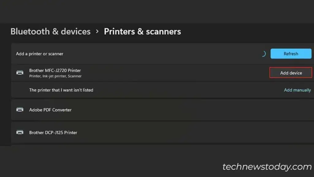 How to Connect Brother Printer to Your PC 13 add-wireless-brother-printer-from-settings-1024x576