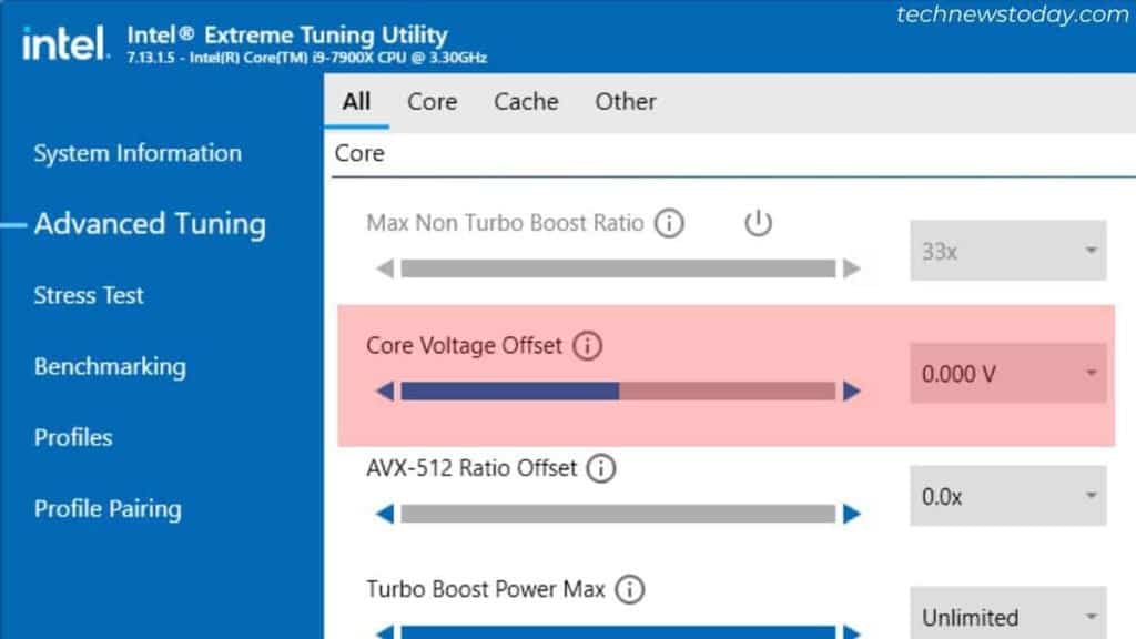How to Safely Undervolt Your CPU to Reduce Temperature 8 advanced view intel extreme tuning utility