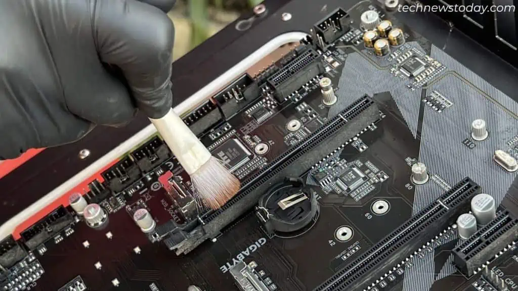 How To Clean A Motherboard 22 cleaning-dust-from-pcie-slots-after-motherboard-disassembly-1024x576