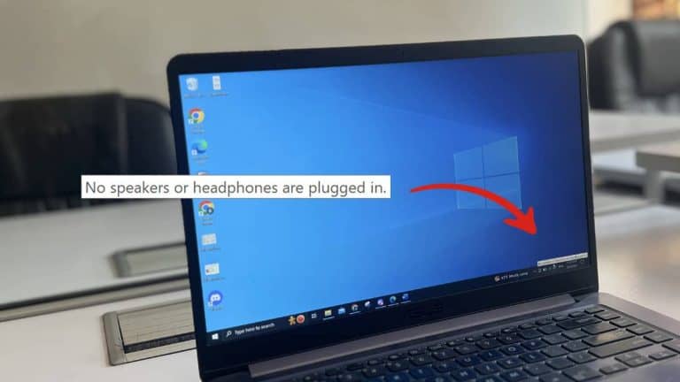 no speakers or headphones are plugged in