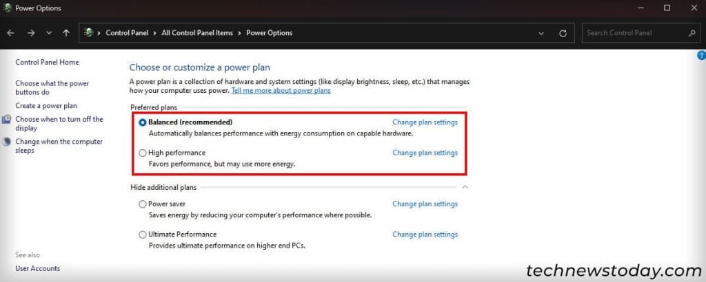 Why is My SSD Slow? How to Speed It Up 6 power-options-plans-balanced-or-high-performance