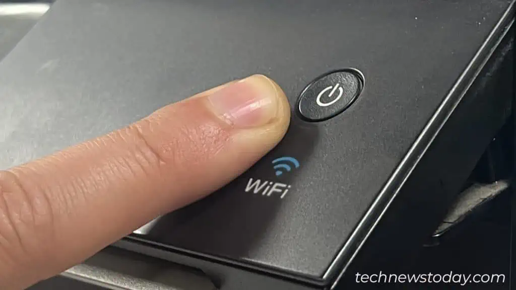 5 Ways to Fix Computer Cannot Find Wireless Printer 1 press-power-button-on-printer-to-wake-it-up-from-sleep-mode-1024x576