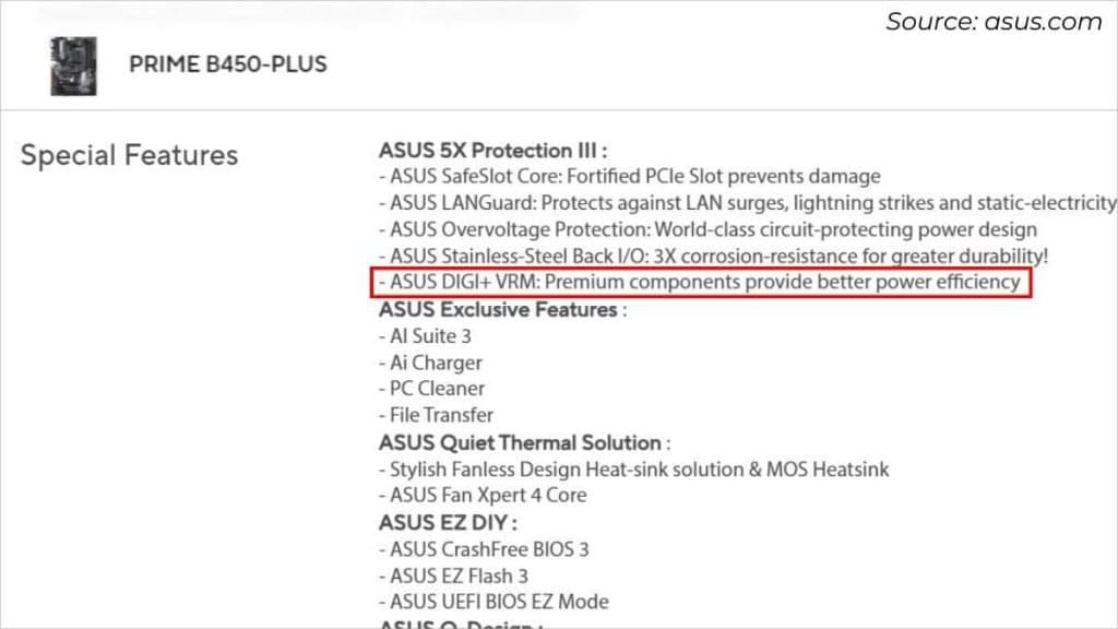 What is a Motherboard VRM? Why is It Important 11 prime b450 plus vrm specs