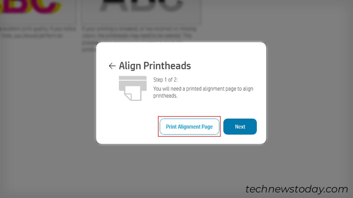 print-alignment-page-button-in-hp-smart