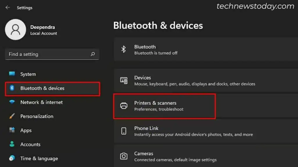How to Connect Brother Printer to Your PC 12 printers-and-scanners-settings-in-windows-1024x576