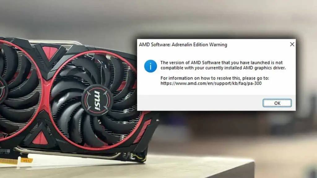Solved: “Radeon Software and Driver Do Not Match” Error