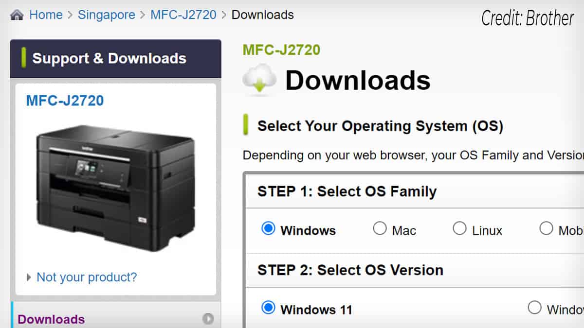 select-the-os-version-while-downloading-driver-brother-printer