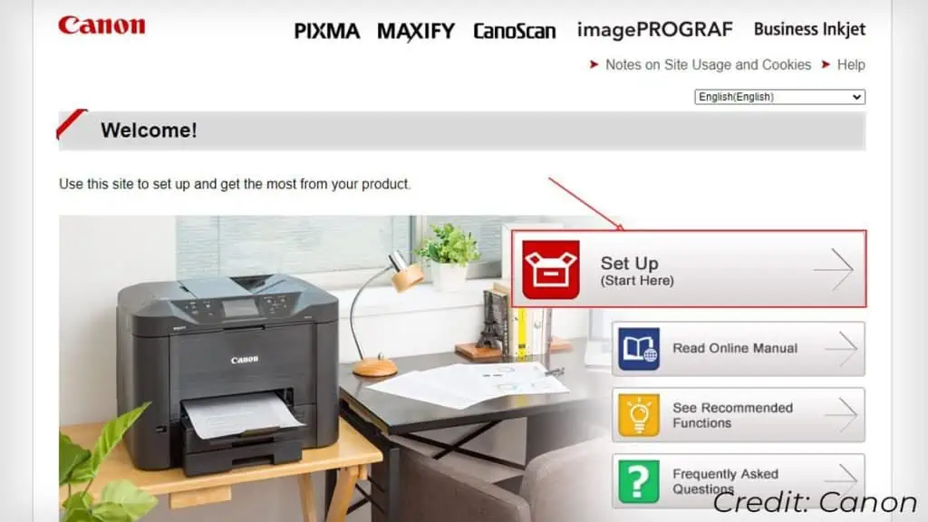 How to Connect Canon Printer to Laptop 2 set-up-button-on-the-canon-printer-home-page-1024x576