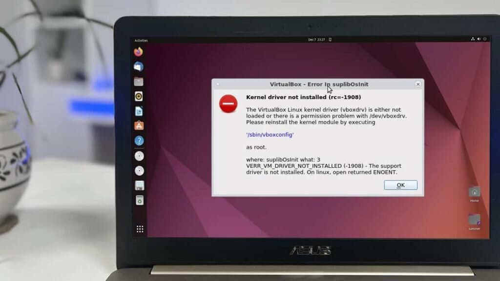 Fix VirtualBox Kernel Driver Not Installed (rc=1908)