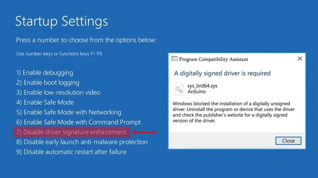 How to Disable Driver Signature Enforcement?