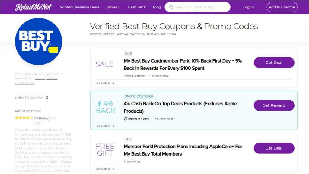 coupon and promo codes on retailmenot