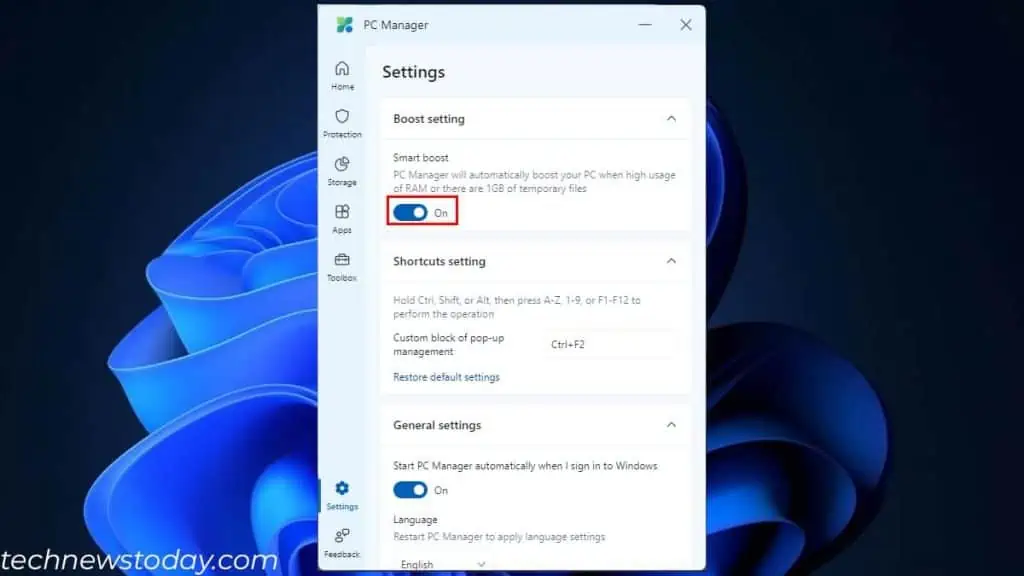 5 Effective Ways to Lower RAM Usage on Windows 10 enable-smart-boost-pc-manager-1024x576