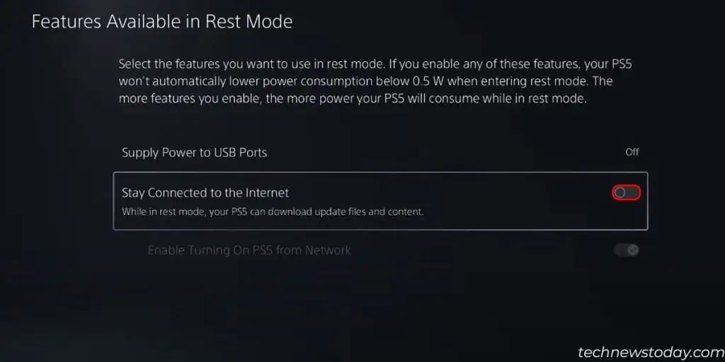 PlayStation Turns on by Itself? Here’s How to Fix It 11 PS5-Settings-Power-Saving-Disable-Internet-Connection-1-1024x512