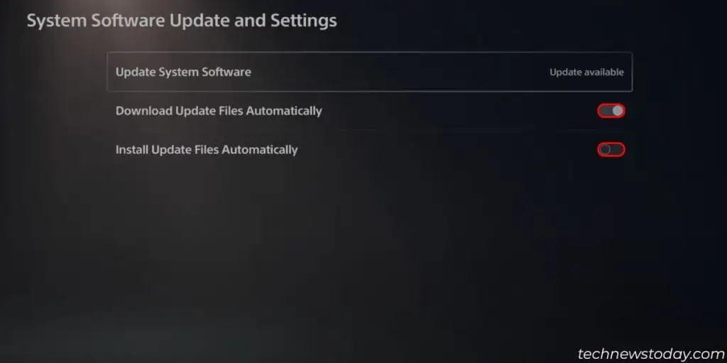 PlayStation Turns on by Itself? Here’s How to Fix It 19 PS5-Settings-Update-System-Software-Download-and-Install-files-automatically-1-1024x512