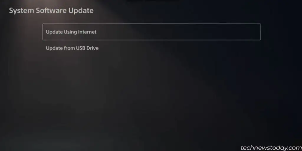 PlayStation Turns on by Itself? Here’s How to Fix It 21 PS5-Settings-Update-System-Software-Internet-vs-USB-1-1024x512