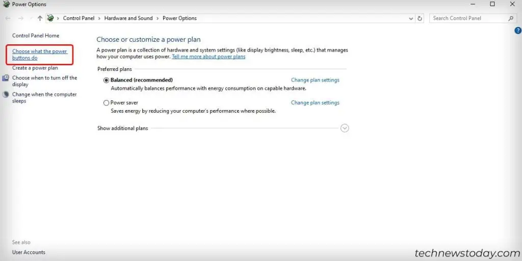 How to Fix When Windows Restarts After Shutdown 3 Choose-what-the-power-buttons-do-1024x512
