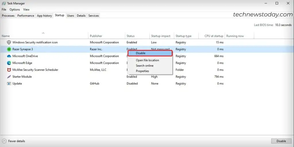 How to Fix When Windows Restarts After Shutdown 23 Disable-Apps-in-Task-Manager-1024x512