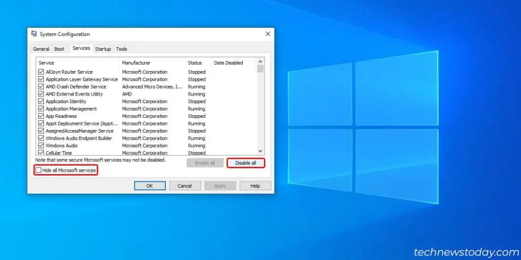 How to Fix When Windows Restarts After Shutdown 22 Hide-All-Microsoft-Services-1024x512