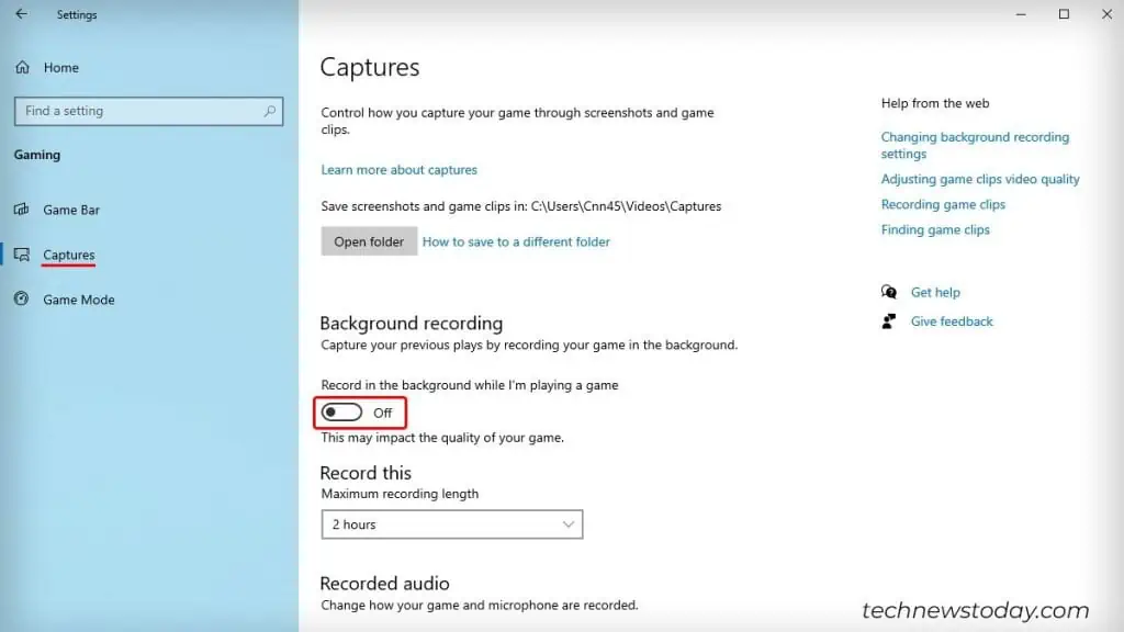 League of Legends Stuttering: Common Causes and Tested Fixes 11 Toggle-Game-Captures-Off-1024x576